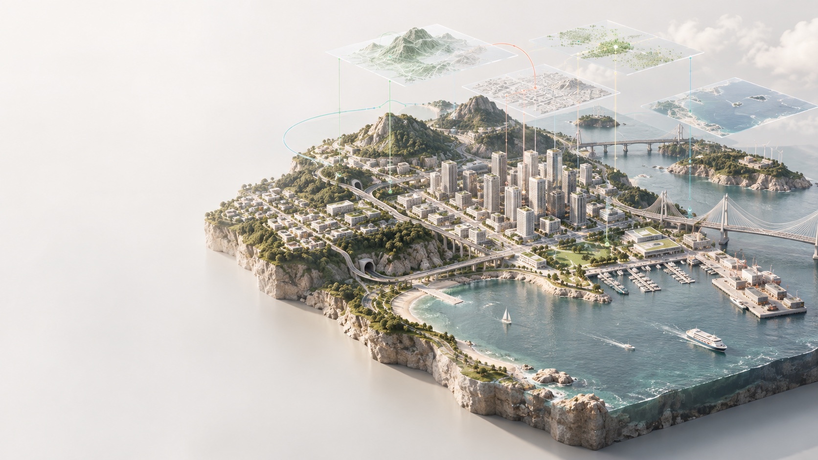 Geospatial view of a real-world place